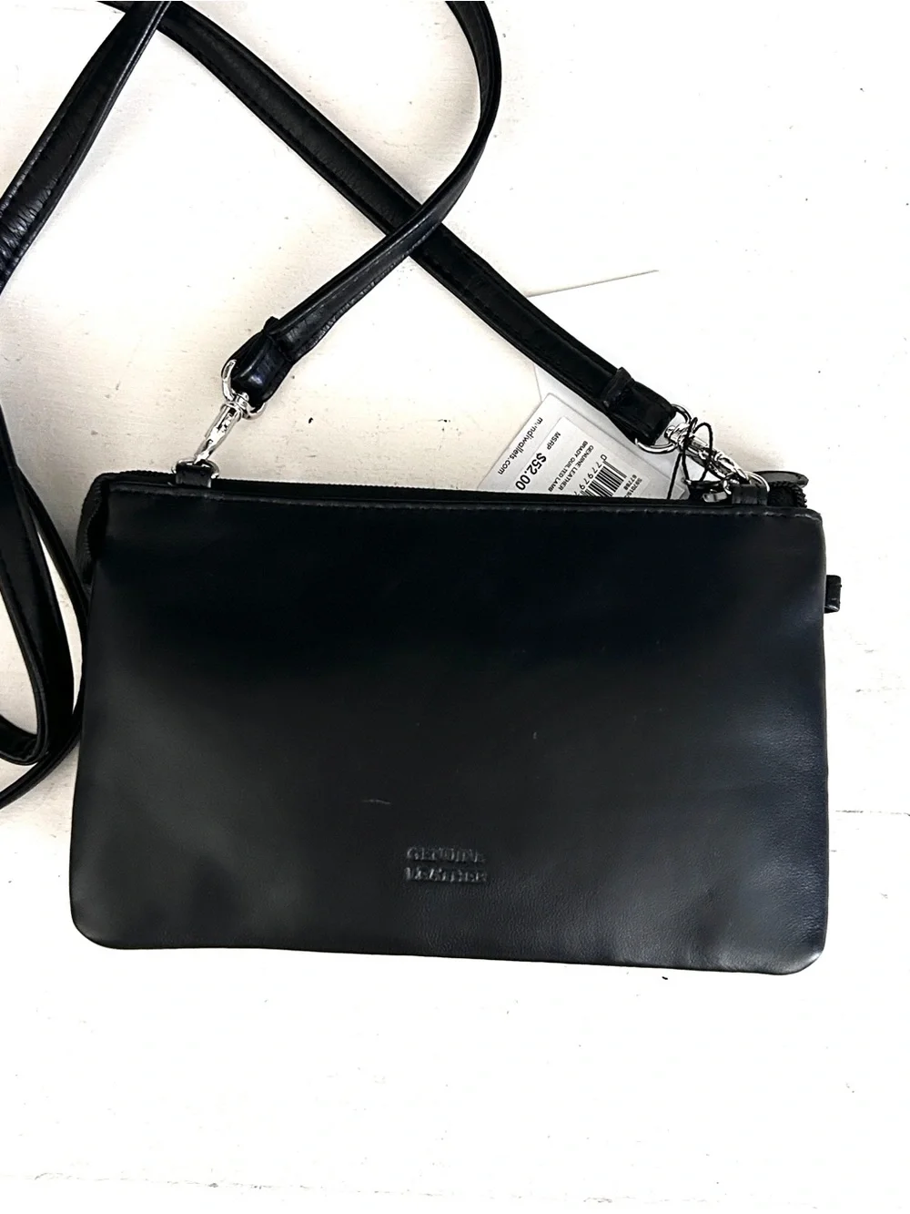 New MUNDI Quilted Chevron Crossbody Bag - Black